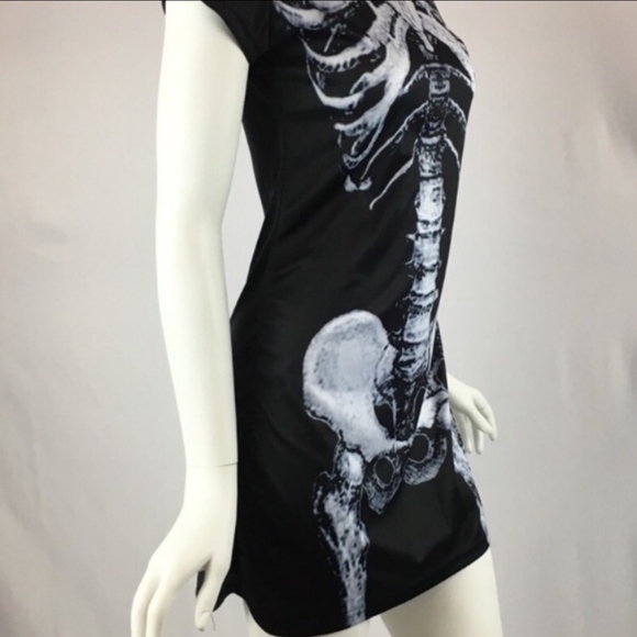 Skeleton Halloween Mini Dress 🖤☠️🖤 - Picture 2 of 3